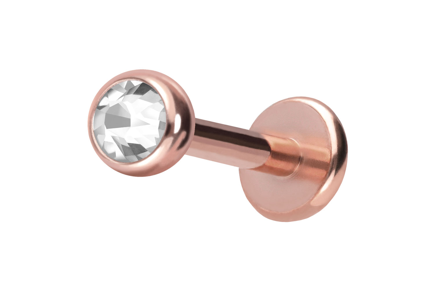 Titan Labret Piercing KRISTALL